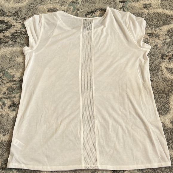 Athleta White Tee With Mesh Details - Picture 6 of 11